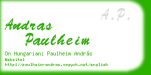 andras paulheim business card