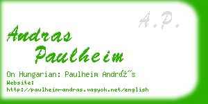 andras paulheim business card